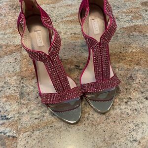 Glint Fuchsia Rhinestone Heels